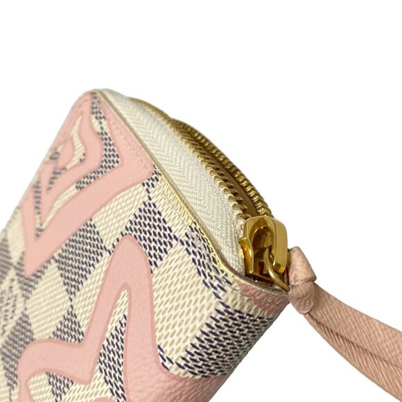 Auth LOUIS VUITTON Portefeuille Clmence N60099 Azur Rose Ballerine Damier - - Picture 7 of 7